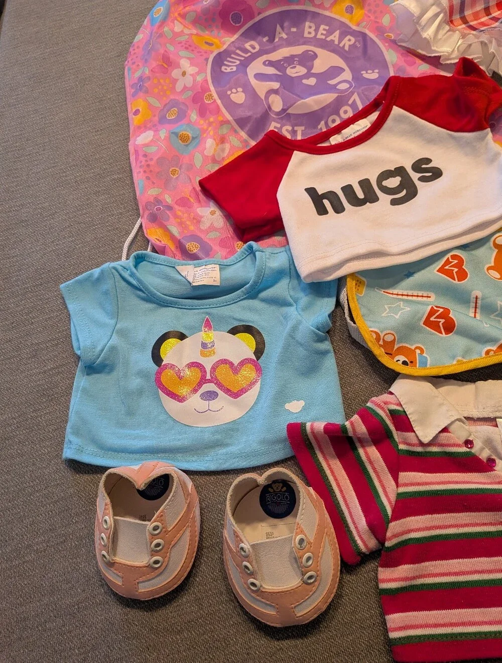 Build a Bear Workshop Lot Of Girl Bear Clothing, Shoes Backpack